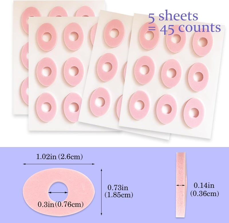 Decproch Callus Cushions, Oval Corn Pads, Foam Padding with Self-Stick Adhesive, Protects Toes, Foot and Heel from Rubbing and Friction, Pain Relief from Calluses, Corns, Blisters (45 Count, Small Size) - Image 5